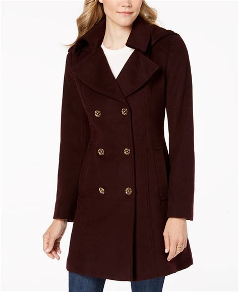 michael michael kors double-breasted tailored coat|Wool Blend Double.